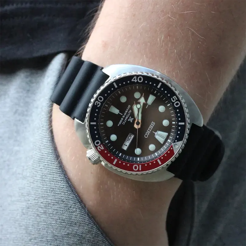 Seiko Prospex Turtle Automatic Pepsi Bezel Men's Watch- SRPE95K1